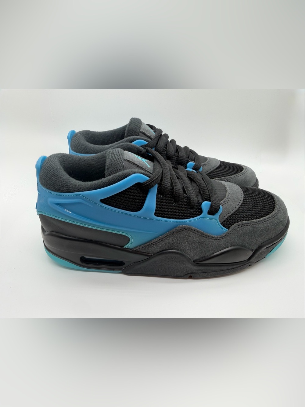NEW!!! Air Jordan 4 RM Black/Gamma Blue-Anthracite Athletic Sneakers